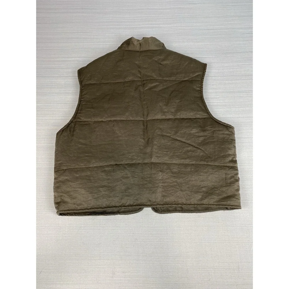VINTAGE Dockers Puffer Vest Jacket Women's Brown Outdoor 90s‎